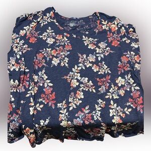 Sonoma Floral Navy Women's Top